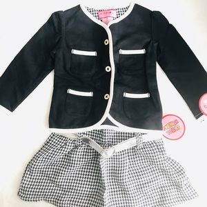 NWT girl’s black & white dress outfit